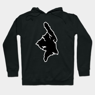 Cortes Island BC Silhouette in Ebony Black - Classic and Simple - Cortes Island Hoodie